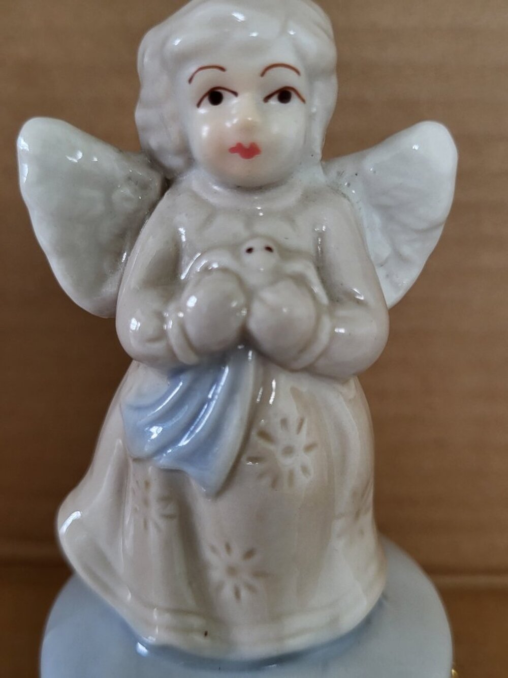 Vintage Angel Porcelain Hinged Trinket Box by Greenbrier Inc. 5" 1990-2000